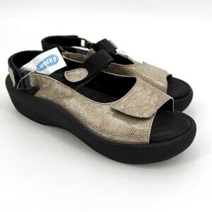 Wolky Jewel Women's Sandals Beige Shimmer /Black Size EU 38 / US 7 New!